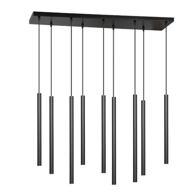 Lampa wisząca Selter 9 z czarnymi tubami G9 – nowoczesne oświetlenie nad stół