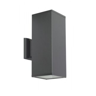 Nowoczesny kinkiet zewnętrzny Adela 2 IP54 E27 dwukierunkowy antracyt
