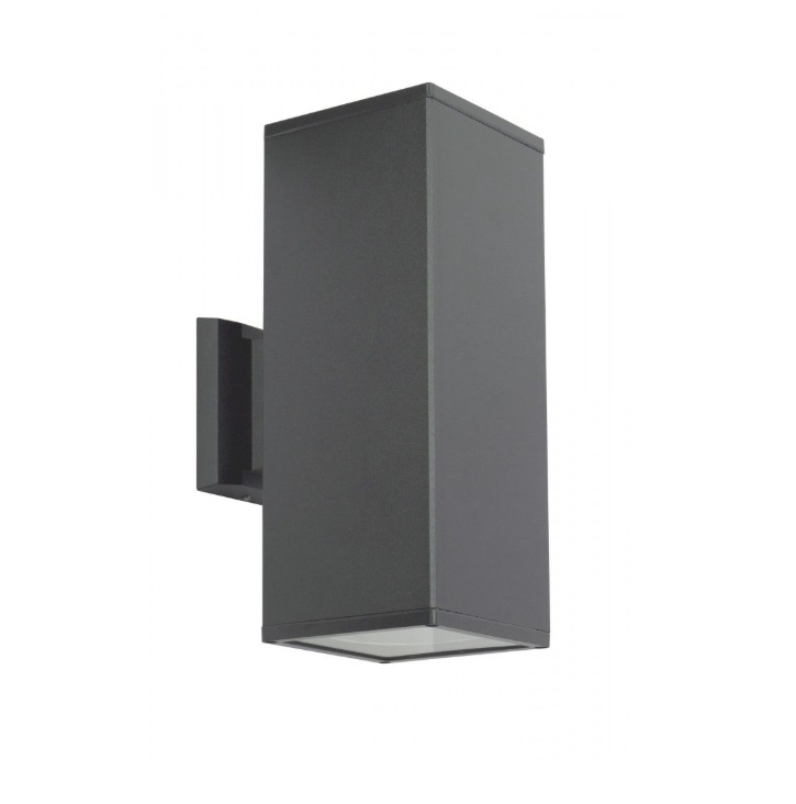 Nowoczesny kinkiet zewnętrzny Adela 2 IP54 E27 dwukierunkowy antracyt