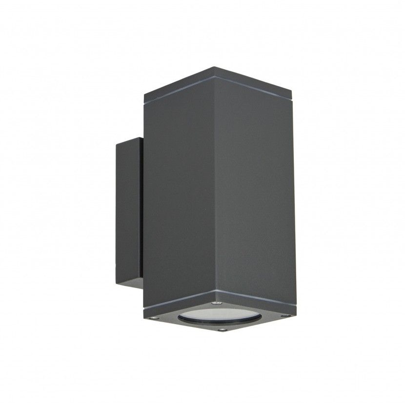 Kinkiet zewnętrzny Adela Midi antracyt IP54 z podwójnym światłem góra–dół