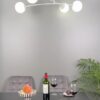 Lampa sufitowa Pregos 4 biała z 4 kloszami E14 idealna do niskich wnętrz