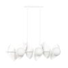 Lampa wisząca Drifton 6 biała – nowoczesna geometryczna oprawa z 6 źródłami E14