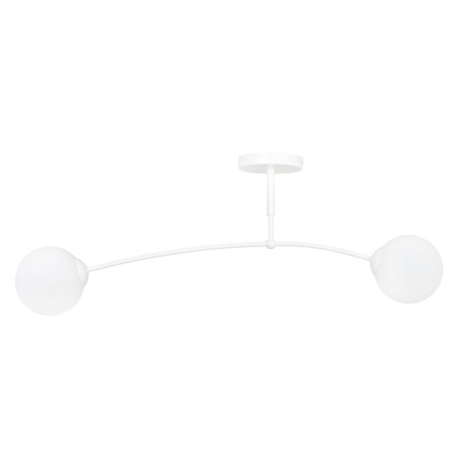 Lampa sufitowa Pregos 2 z dwiema białymi kulami E14 10W IP20