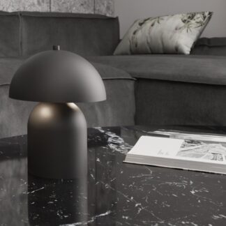 Czarna lampa stołowa Mush z matowym kloszem G9 IP20