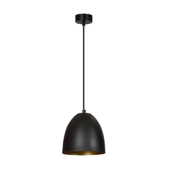 Lampa wisząca Lenox czarna z matowym wykończeniem i złotym wnętrzem