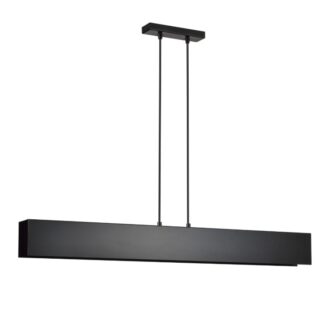 Czarna lampa wisząca Gentor 4 E27 – minimalistyczna liniowa forma
