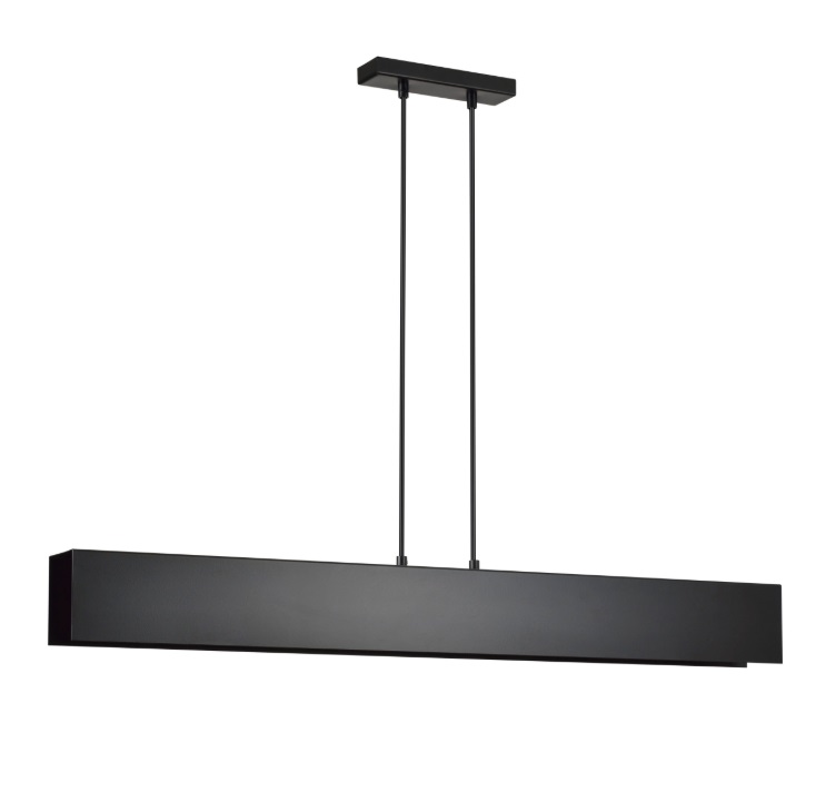Czarna lampa wisząca Gentor 4 E27 – minimalistyczna liniowa forma
