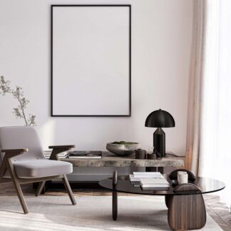 Czarna lampa stołowa Nuvio w stylu nowoczesnym z kloszem grzybek E27 IP20