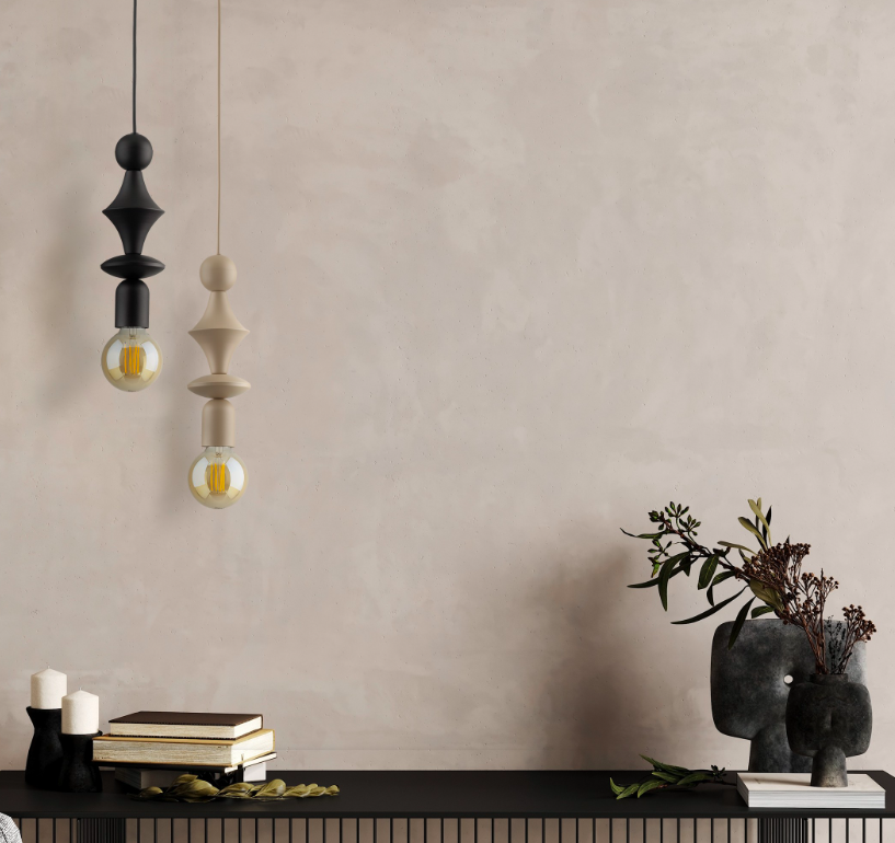 Czarna lampa wisząca Tower E27 IP20 – geometryczny design