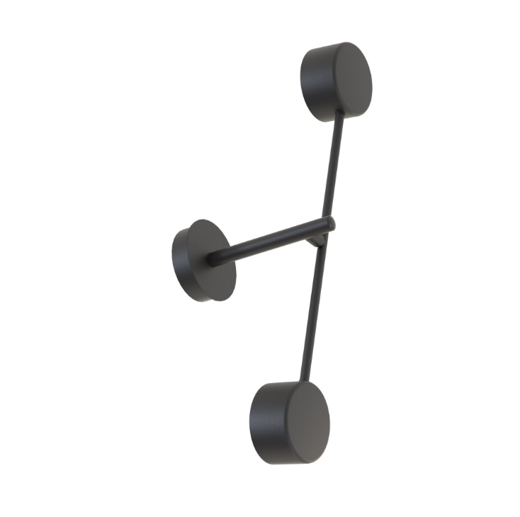 Czarny kinkiet ścienny Natsu z ruchomymi ramionami GX53