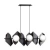 Lampa wisząca Drifton 6 czarna geometryczna z 6 źródłami światła E14 IP20