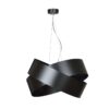 Lampa wisząca Vieno z czarnych pierścieni E27, nowoczesny design 3‑punktowy