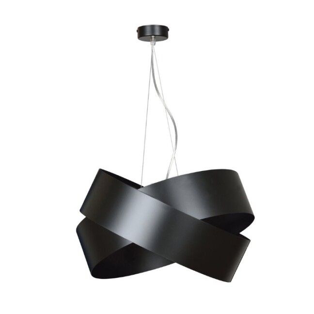 Lampa wisząca Vieno z czarnych pierścieni E27, nowoczesny design 3‑punktowy