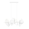 Lampa wisząca Drifton 4 biała – geometryczna forma z 4 źródłami E14