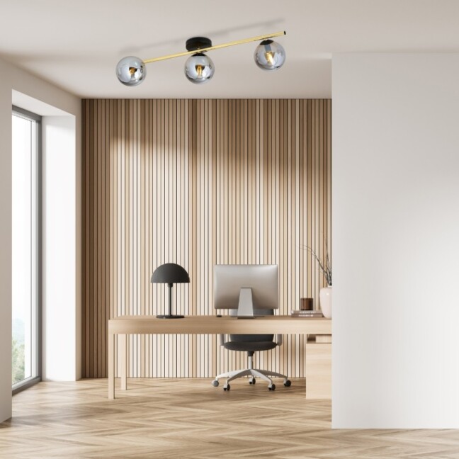 Lampa sufitowa Splendi 3 z trzema kloszami E14 w stylu art deco