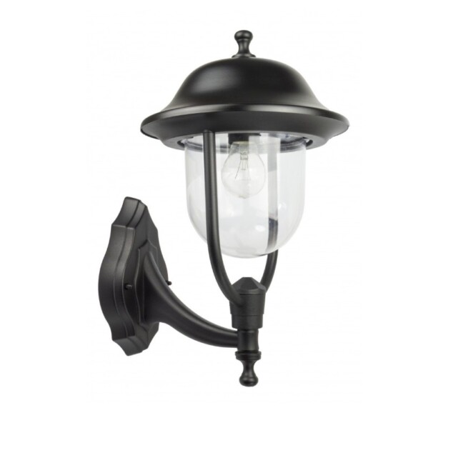 Kinkiet zewnętrzny Prince IP54 E27 czarny – klasyczna lampa elewacyjna