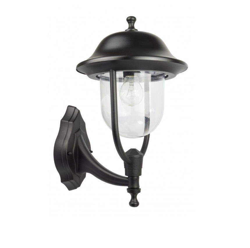 Kinkiet zewnętrzny Prince IP54 E27 czarny – klasyczna lampa elewacyjna