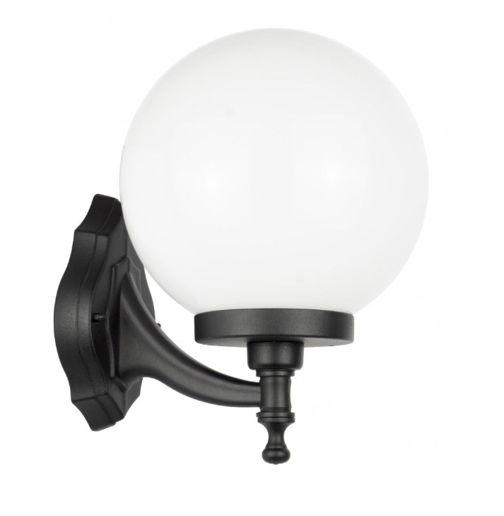 Zewnętrzny kinkiet Kula Classic 25 cm E27 IP43 czarny