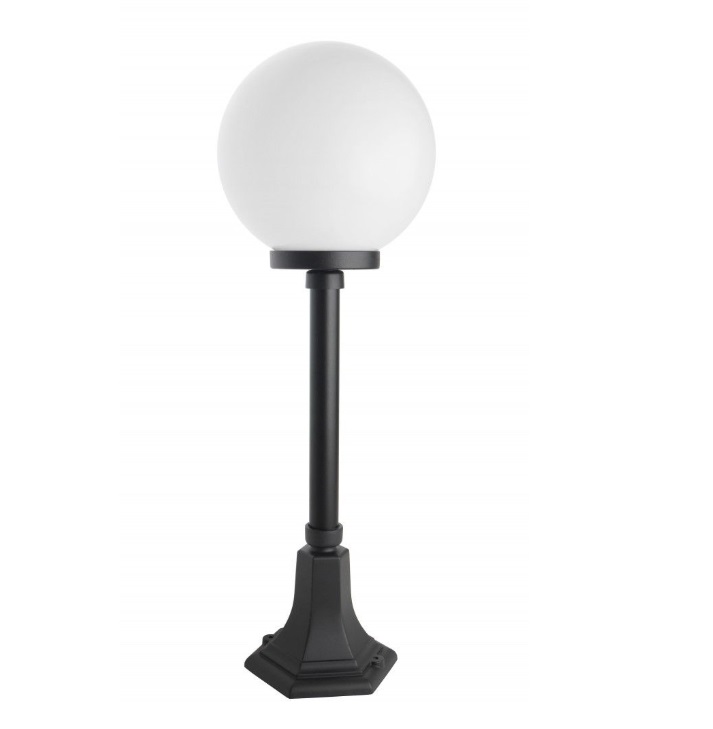 Lampa ogrodowa stojąca Kula Classic 25 cm E27 IP43 czarna 73 cm