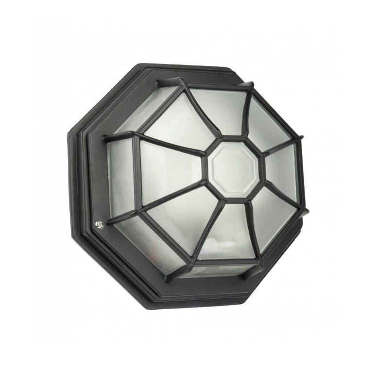 Plafon sufitowo‑ścienny Retro Classic K czarny IP43 E27