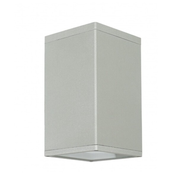 Kremowa lampa zewnętrzna sufitowa Adela Spot IP54 E27 kwadratowa