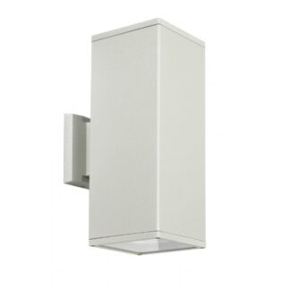 Kremowy kinkiet zewnętrzny Adela 2 IP54 E27 – geometryczny, dwukierunkowy