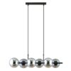 Lampa wisząca Rory 6 z przyciemnianym szkłem – elegancka oprawa nad stół