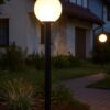Lampa ogrodowa Kula 120 cm czarna E27 IP43