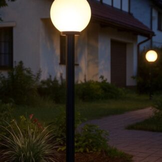 Lampa ogrodowa Kula 120 cm czarna E27 IP43