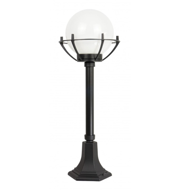 Lampa ogrodowa stojąca Kula z koszykiem E27 IP43 czarna 72 cm