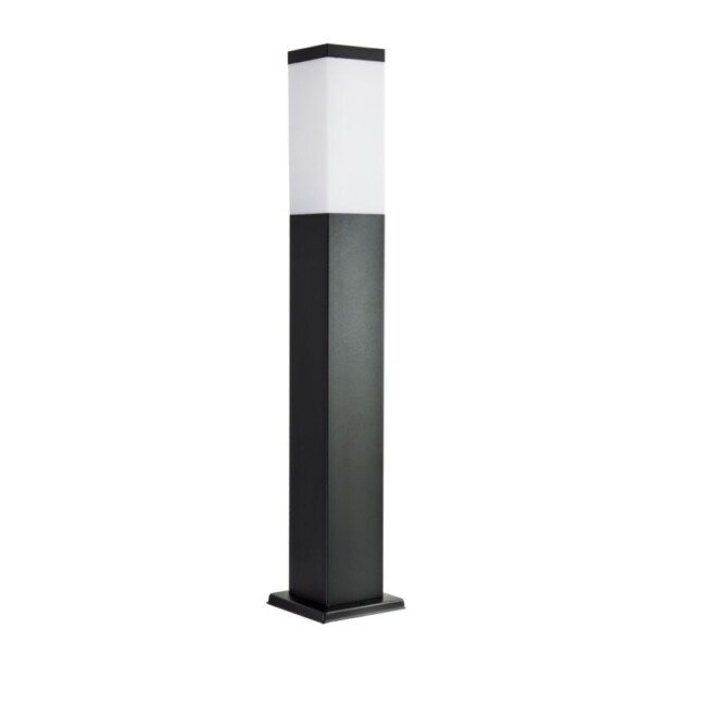 Czarna lampa ogrodowa stojąca Inox 65 cm IP44 ze stali nierdzewnej