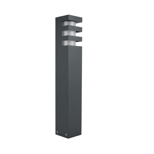 Nowoczesna lampa ogrodowa słupek Rado II 50 cm IP54 E27 antracyt