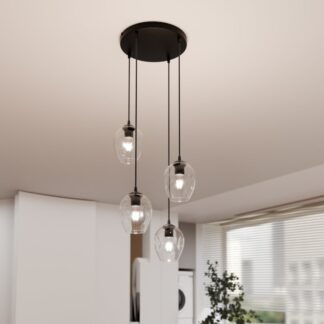 Lampa wisząca Istar Premium 4 z przezroczystymi kloszami E27