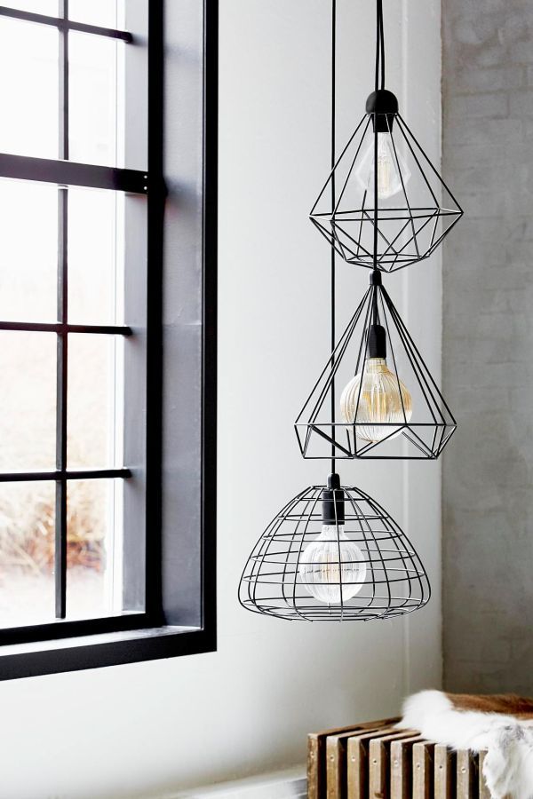 Lampa wisząca Nordlux Tees czarna metalowa z ażurowym kloszem E27