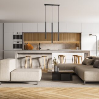 Lampa wisząca Selter 3 czarna – potrójna tubowa oprawa LED G9