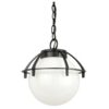 Lampa wisząca ogrodowa Kula z koszykiem E27 IP43 25 cm – nad drzwi lub na taras