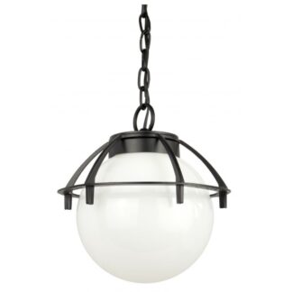 Lampa wisząca ogrodowa Kula z koszykiem E27 IP43 25 cm – nad drzwi lub na taras