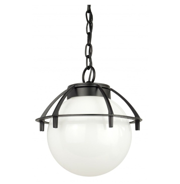 Lampa wisząca ogrodowa Kula z koszykiem E27 IP43 25 cm – nad drzwi lub na taras