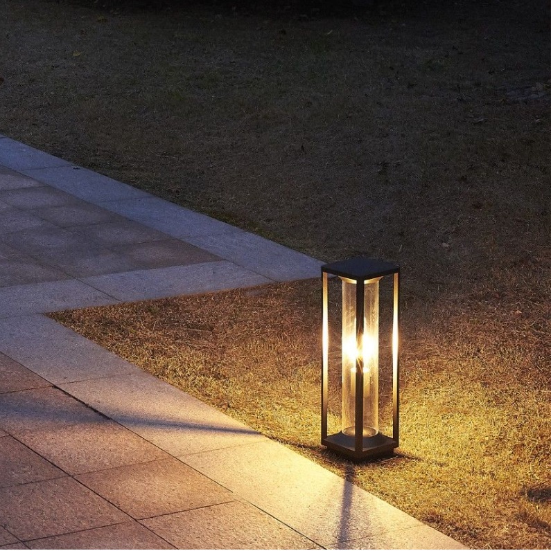 Lampion ogrodowy stojący Porto 50 cm E27 IP65 czarny