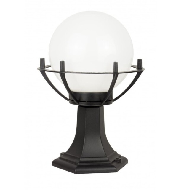Lampa ogrodowa kula z czarnym koszykiem E27 IP43 39 cm