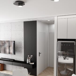 Płaski czarny plafon Bolx GX53 12W IP20