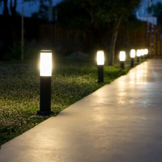 Lampa ogrodowa słupkowa Inox ST45 E27 45 cm IP44 czarna