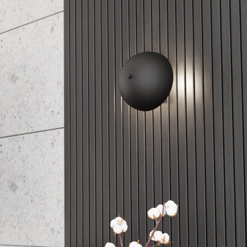 Kinkiet Mush czarny z półkolistym kloszem G9 IP20