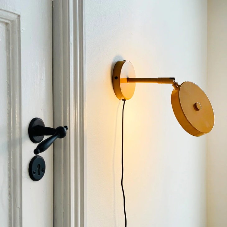 Kinkiet LED Starlight musztardowy – regulowany z 3-stopniowym ściemniaczem