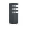 Słupek ogrodowy LED Rado III 25 cm IP54 E27 – aluminiowy, popielaty