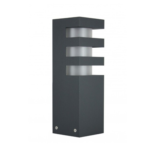 Słupek ogrodowy LED Rado III 25 cm IP54 E27 – aluminiowy, popielaty