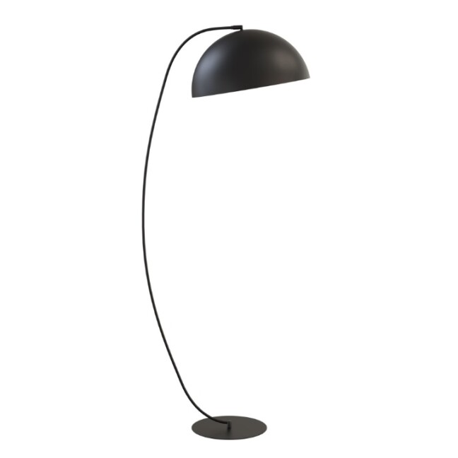 Czarna lampa podłogowa Arcos z łukowym ramieniem - Emibig - loft