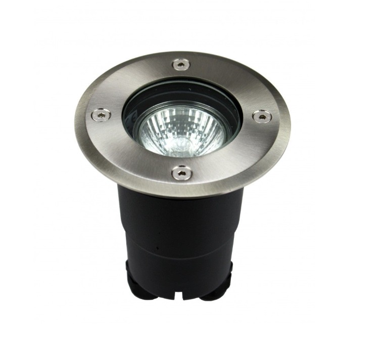 Lampa najazdowa LED Pabla GU10 IP67 ze stali nierdzewnej – srebrna