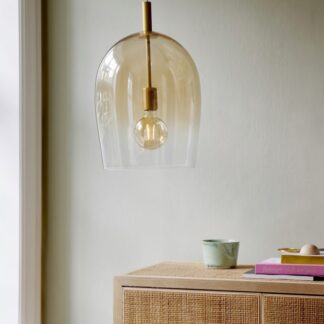 Lampa wisząca Nordlux Uma 30 bursztynowe szkło E27 40W IP20