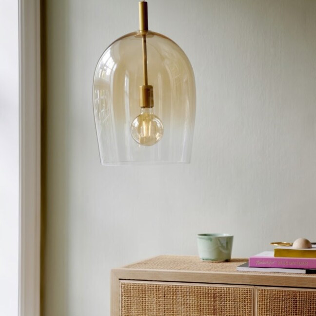 Lampa wisząca Nordlux Uma 30 bursztynowe szkło E27 40W IP20